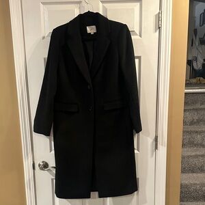 LOFT Classic Black Trench Coat